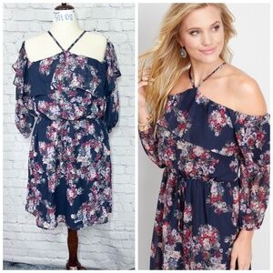 👗NWOT |•MAURICES•| Off The Shoulder Ruffle Dress Size Large